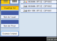 Il·lustració de la pantalla del panell d'operacions