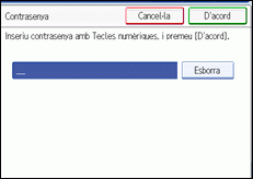 Il·lustració de la pantalla del panell d'operacions