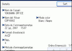 Il·lustració de la pantalla del panell d'operacions