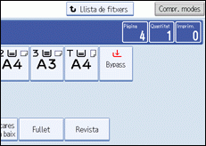 Il·lustració de la pantalla del panell d'operacions