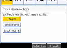 Il·lustració de la pantalla del panell d'operacions