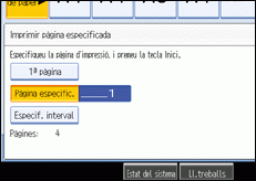 Il·lustració de la pantalla del panell d'operacions