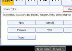Il·lustració de la pantalla del panell d'operacions