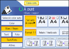 Il·lustració de la pantalla del panell d'operacions
