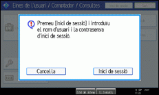Il·lustració de pantalla del panell d'operacions