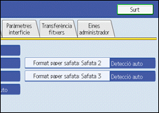 Il·lustració de la pantalla del panell d'operacions