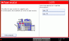 Il·lustració de la pantalla del panell d'operacions