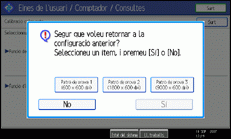 Il·lustració de la pantalla del panell d'operacions