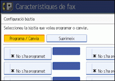 Il·lustració de la pantalla del panell de control