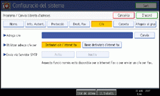 Il·lustració de la pantalla del panell de control