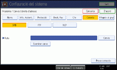 Il·lustració de la pantalla del panell de control