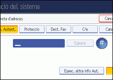 Il·lustració de la pantalla del panell de control