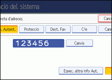 Il·lustració de la pantalla del panell de control