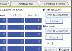 Il·lustració de la pantalla del panell de control