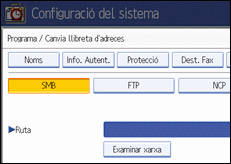 Il·lustració de la pantalla del panell de control