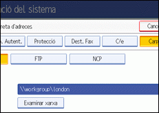 Il·lustració de la pantalla del panell de control