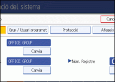 Il·lustració de la pantalla del panell de control