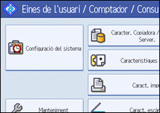 Il·lustració de la pantalla del panell de control