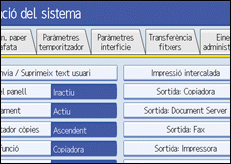 il·lustració de la pantalla del panell de control