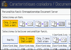 Il·lustració de la pantalla del panell de control