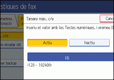 Il·lustració de la pantalla del panell de control