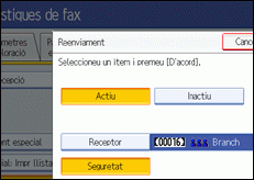 Il·lustració de la pantalla del panell de control