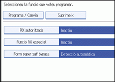 Il·lustració de la pantalla del panell de control
