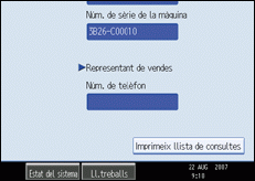 Il·lustració de la pantalla del panell de control