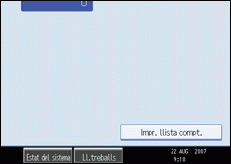 Il·lustració de la pantalla del panell de control