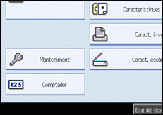 Il·lustració de la pantalla del panell de control