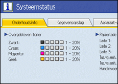 Schermafbeelding Bedieningspaneel
