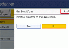Schermafbeelding Bedieningspaneel