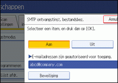 Schermafbeelding Bedieningspaneel