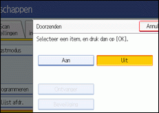 Schermafbeelding Bedieningspaneel