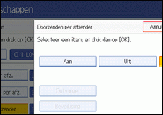 Schermafbeelding Bedieningspaneel