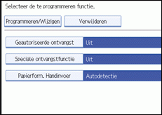 Schermafbeelding Bedieningspaneel