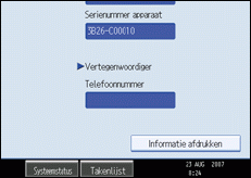 Schermafbeelding Bedieningspaneel