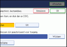 Schermafbeelding Bedieningspaneel