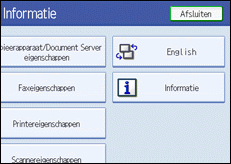 Schermafbeelding Bedieningspaneel