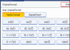 Illustrasjon av skjermen på brukerpanelet.