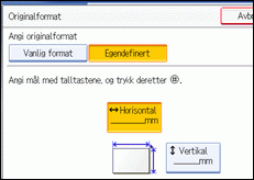 Illustrasjon av skjermen på brukerpanelet.