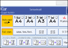 Illustrasjon av skjermen på brukerpanelet.