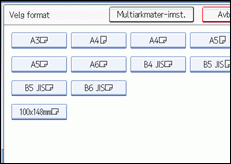 Illustrasjon av skjermen på brukerpanelet.