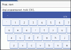Illustrasjon av skjermen på brukerpanelet.