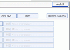 Illustrasjon av skjermen på brukerpanelet.