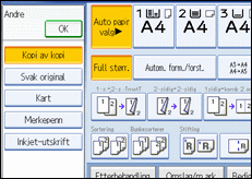 Illustrasjon av skjermen på brukerpanelet.
