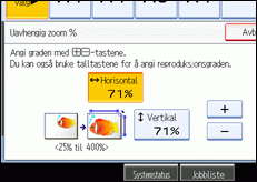 Illustrasjon av skjermen på brukerpanelet.