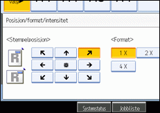Illustrasjon av skjermen på brukerpanelet.