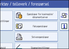 Illustrasjon av skjermen på brukerpanelet.