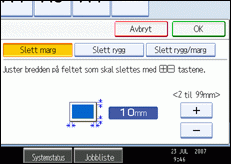 Illustrasjon av skjermen på brukerpanelet.